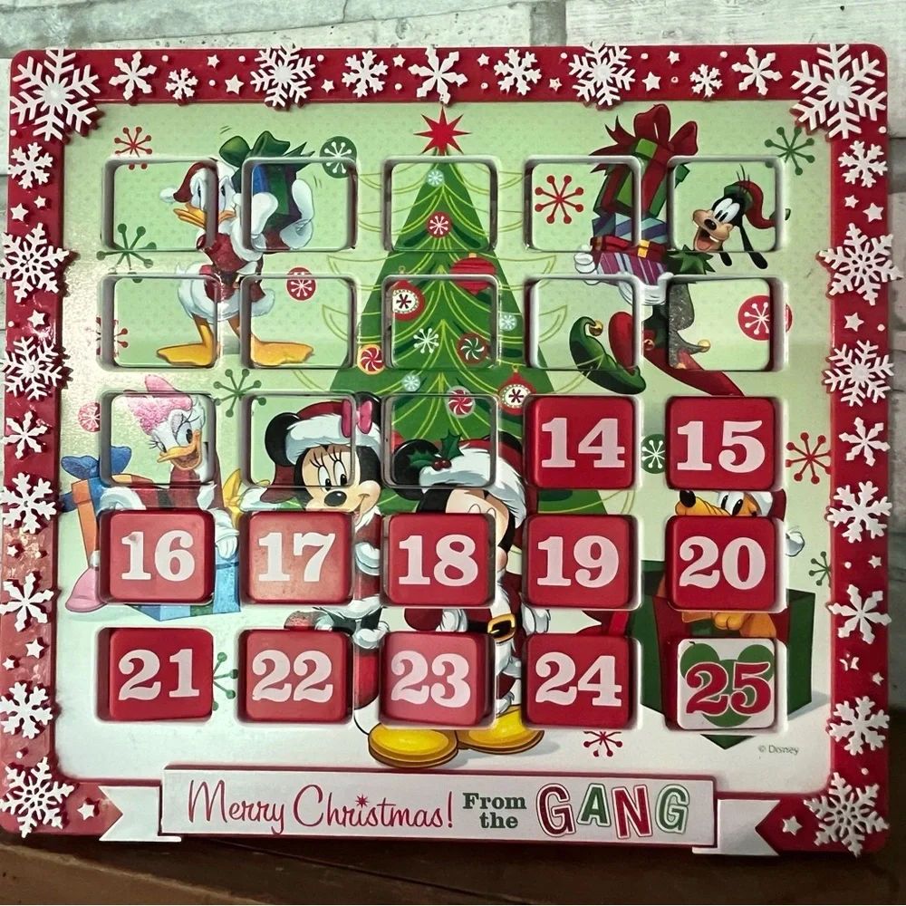 ADLER‎ DISNEY  MICKEY & FRIENDS ADVENT CHRISTMAS CALENDAR TABLE TOP  DECORATION